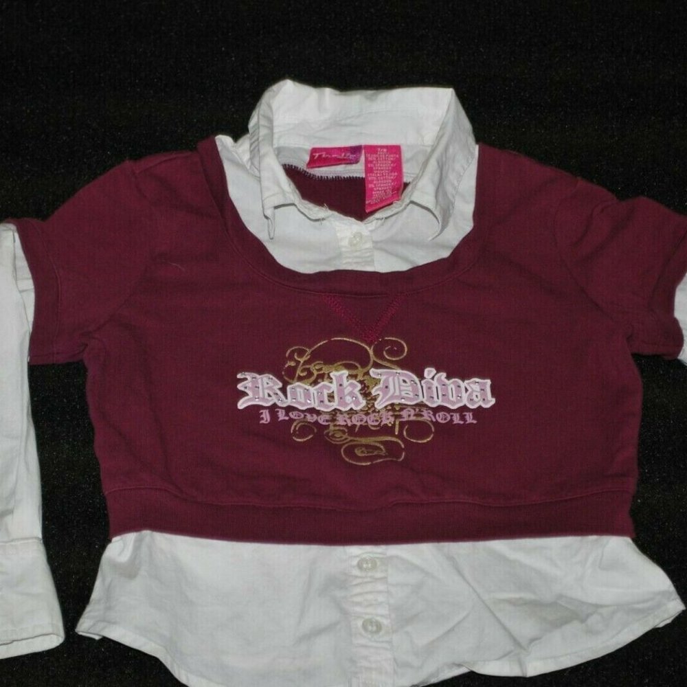 Thalia Sodi girls ROCK DIVA Cute Top shirt 7/8